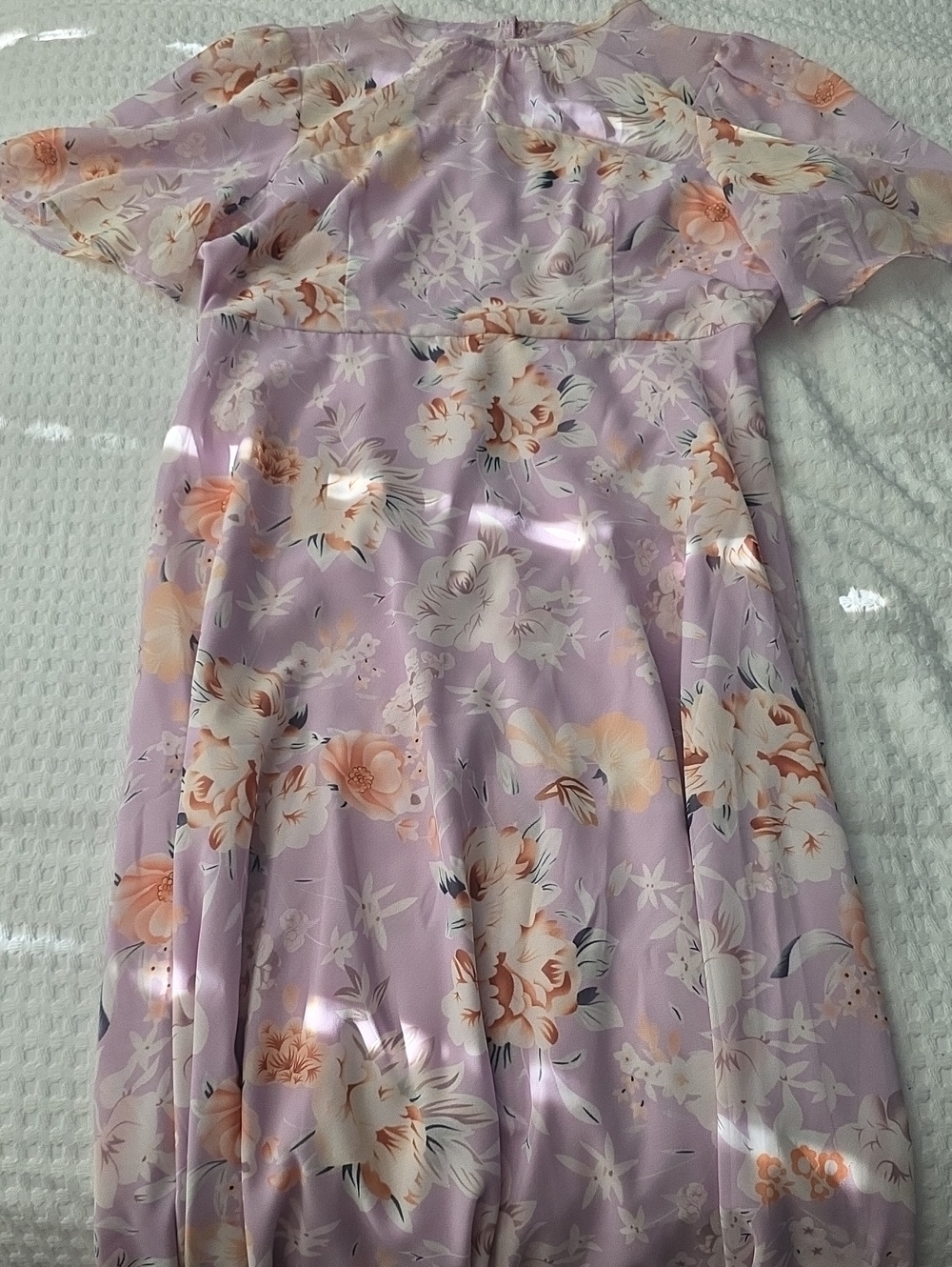 Ladies Floral Lavender Flowy Dress